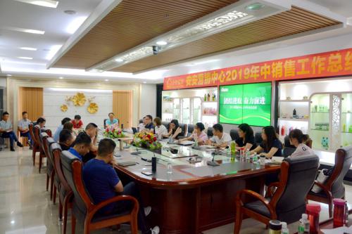 安安國際?佛山市安安美容保健品有限公司安安營銷中心召開上半年銷售總結會，市場銷售與銷售回款與上年同期相比實現雙增長